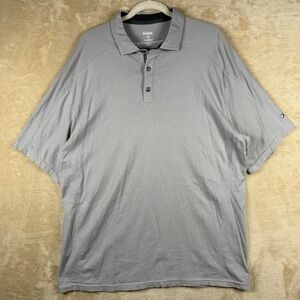 Kuhl Wildfibre Polo Shirt Mens XXL Gray Organic Cotton Short Sleeve Hiking Logo